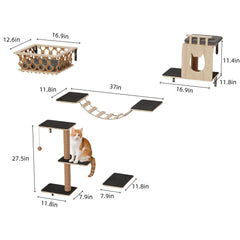 HHOFURN condo pour chat intégré, refuge privé et sûr.
