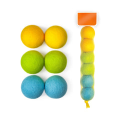 Hi Purr – balles en laine naturelles, lot de 6, parfaites pour le jeu intérieur.