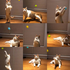 Hi Purr – balle verte en laine, légère et durable pour le jeu.