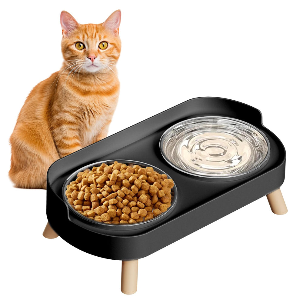 Gamme HIAIEVIY assiette chat élevée sur socle stable pour repas calme