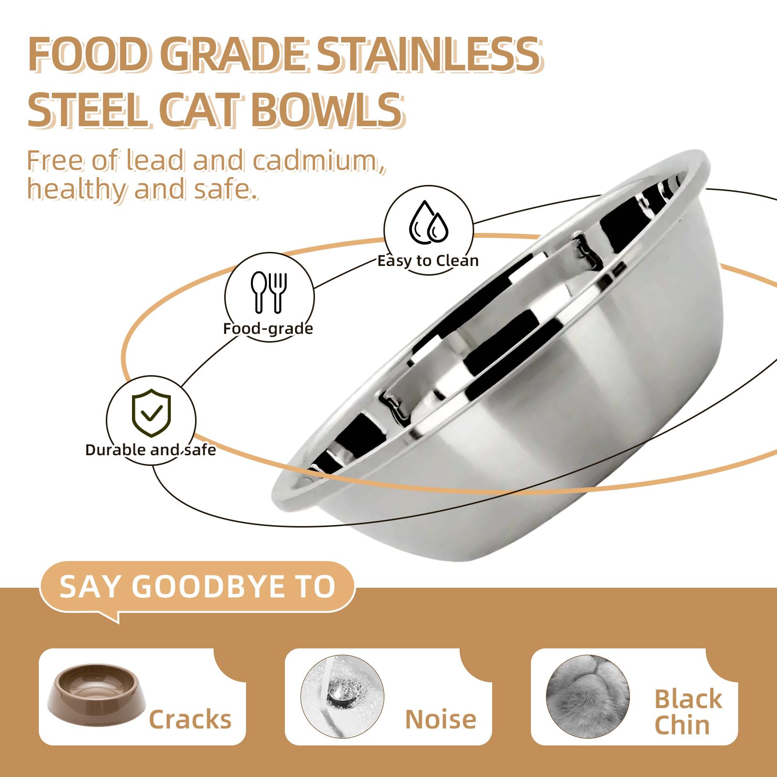 Hiaieviiy bol-inoxydable: bol en inox durable et facile à nettoyer.