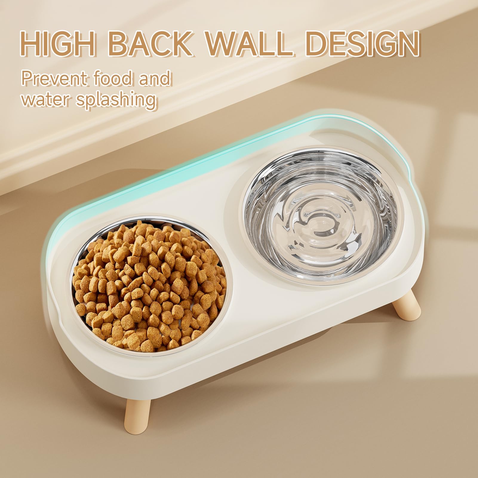 HIAIEVIY bols inox pour chat, durables et hygiéniques.