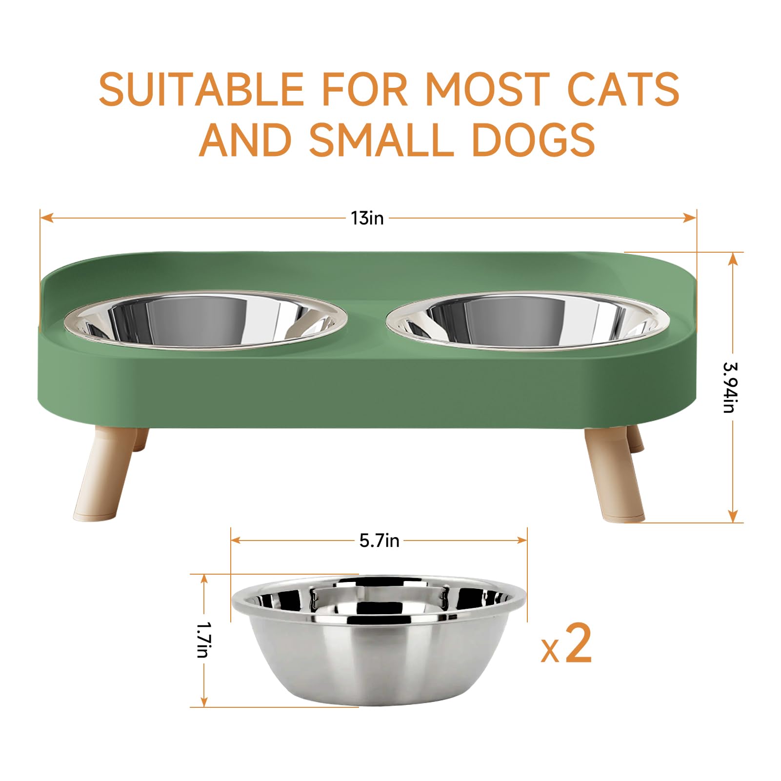 HIAIEVIY: bols inox durables, adaptés pour chats et chiots.