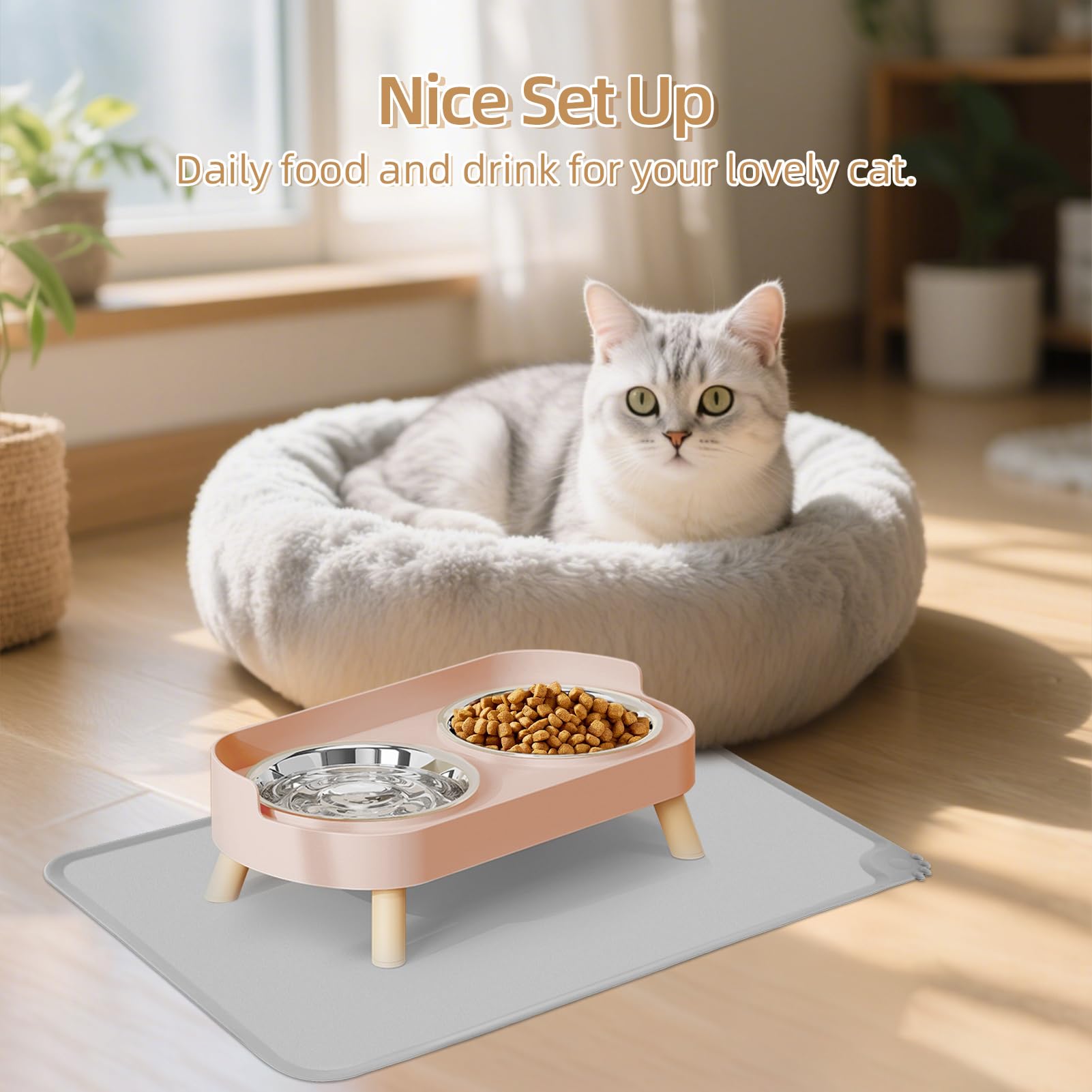 Ensemble repas chat et chiots HIAIEVIY, solution pratique et durable