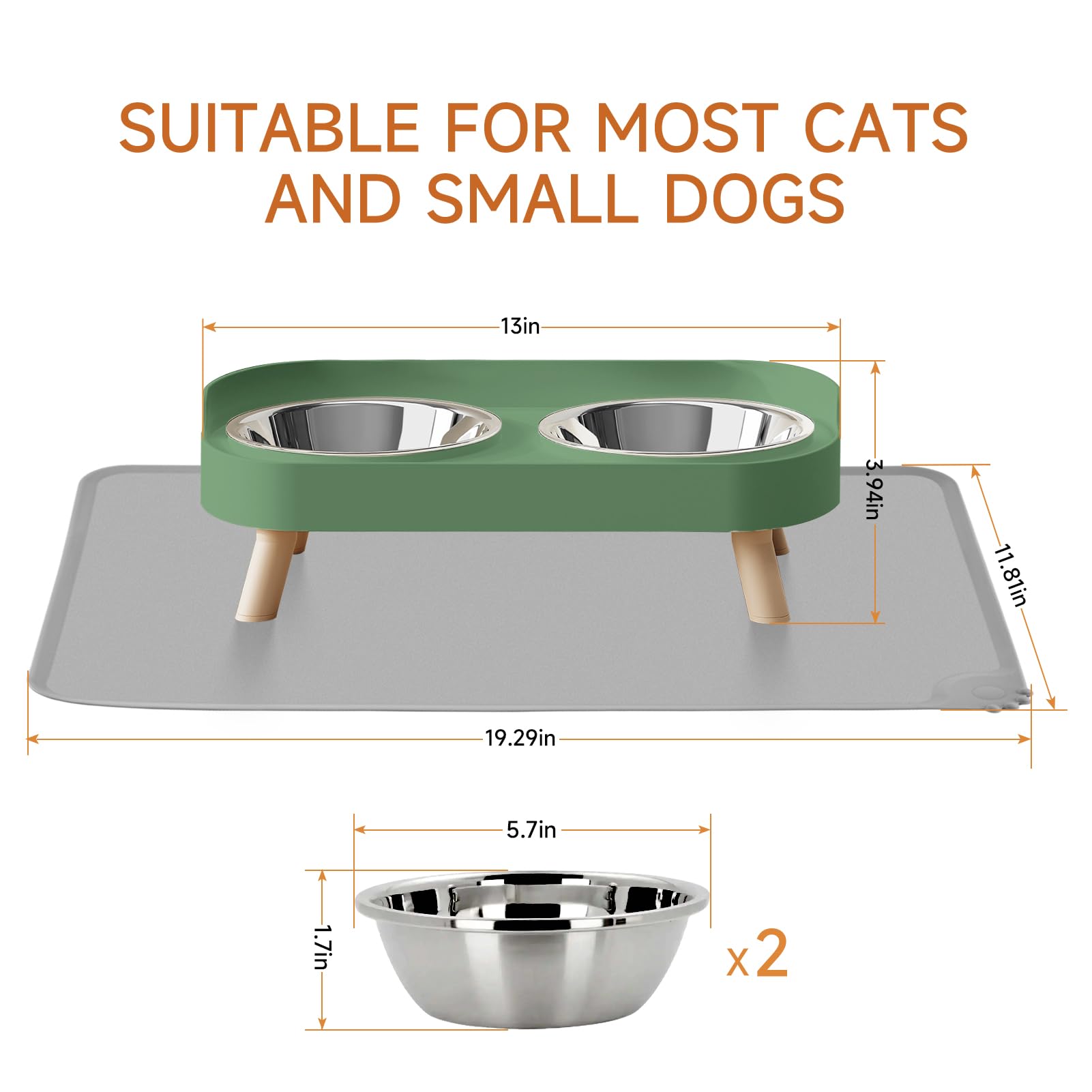 Relief fatigue moustaches HIAIEVIY, repas plus confortables pour les chats.