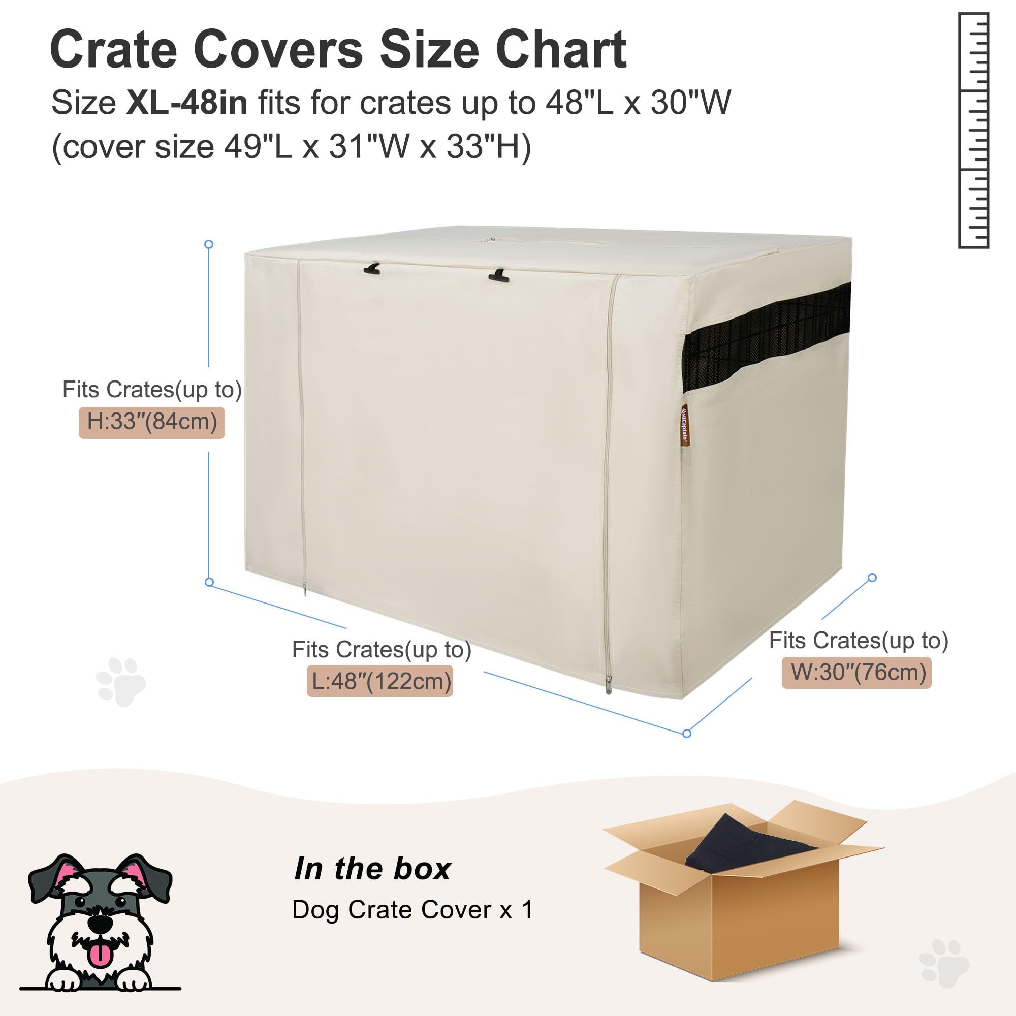 HiCaptain compatibilité cage standard 54 pouces, adaptation sûre beige