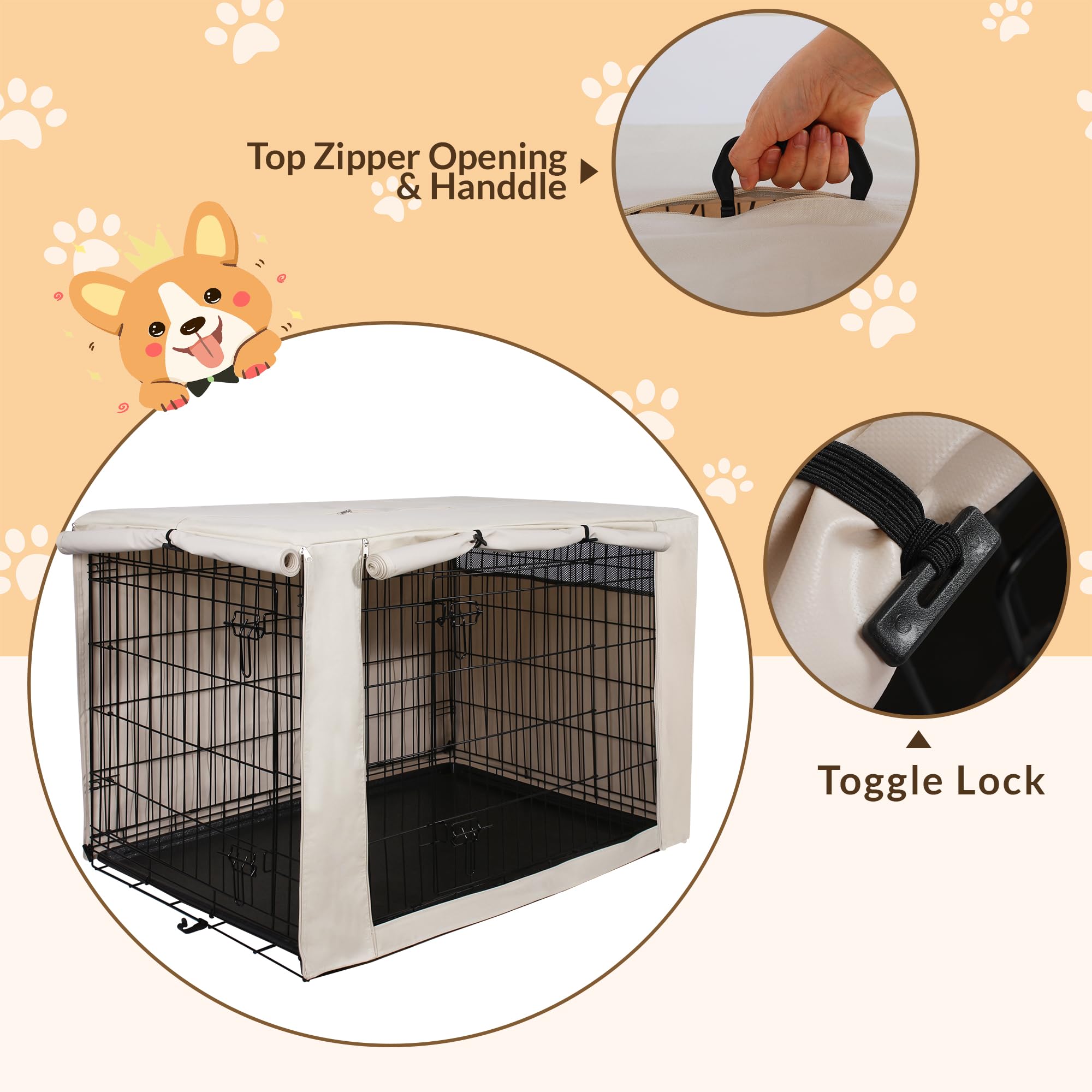 HiCaptain installation rapide de la couverture de cage beige