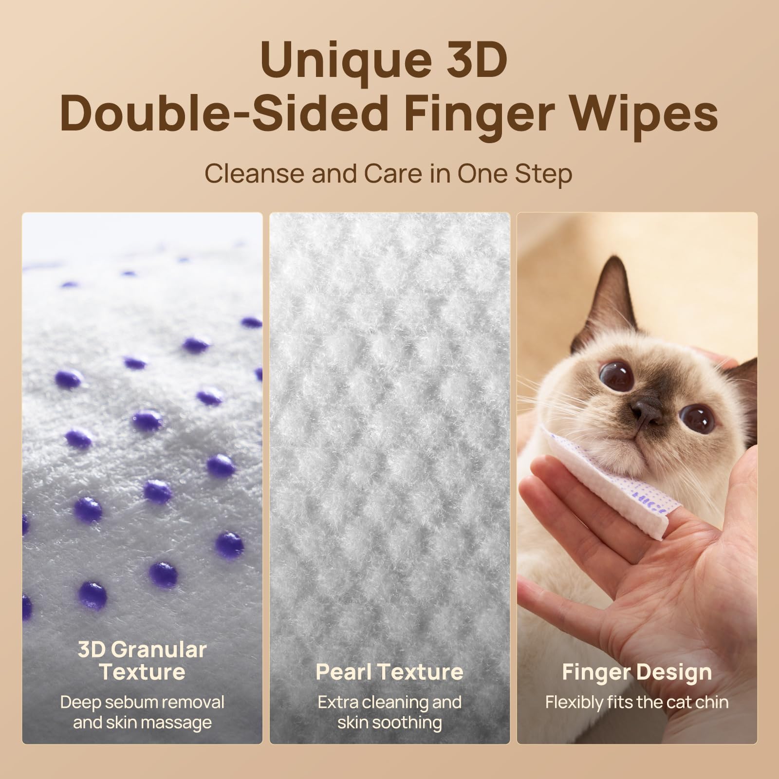Face nacrée douce pour zones sensibles autour des lèvres du chat.