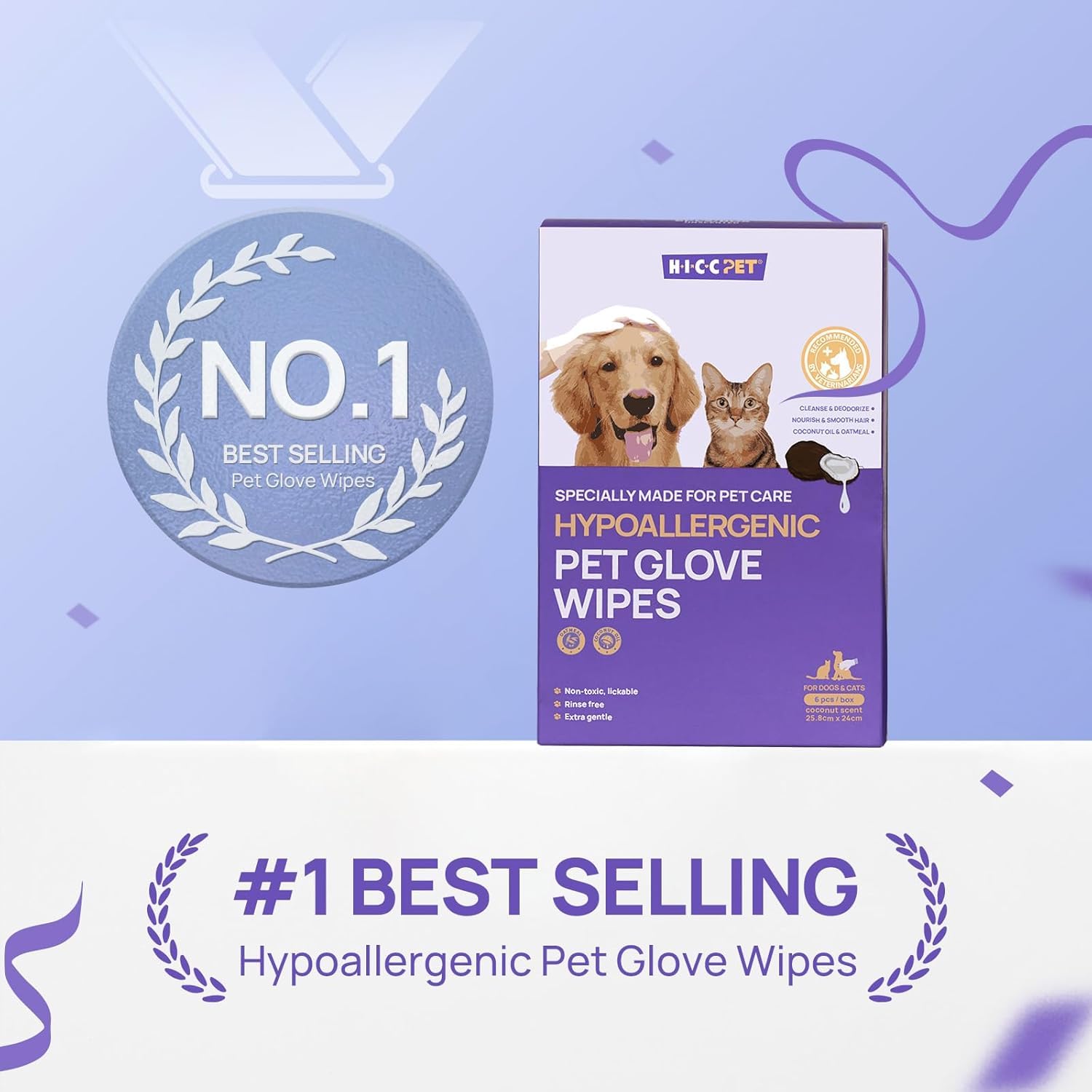Gant hydratant HICC PET pour nourrir le poil en douceur