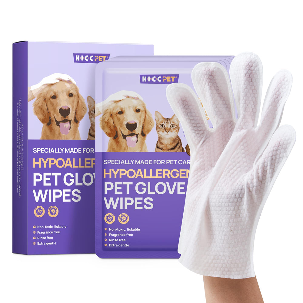 Gant nettoyant HICC PET pour chiens et chats déodorise le pelage rapidement