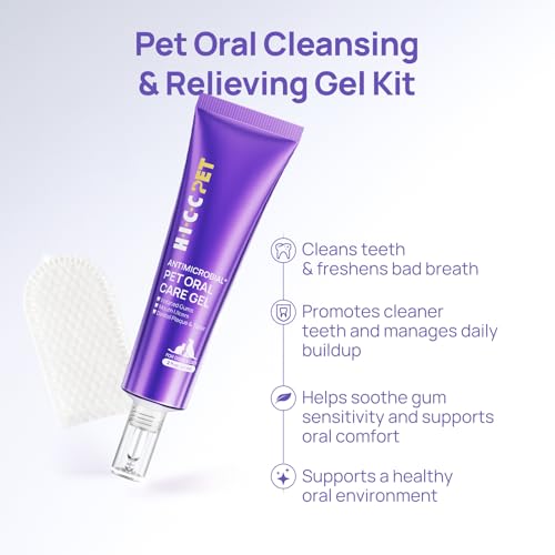 HICC PET Gel Dentaire, application sans brossage pour chiens et chats.