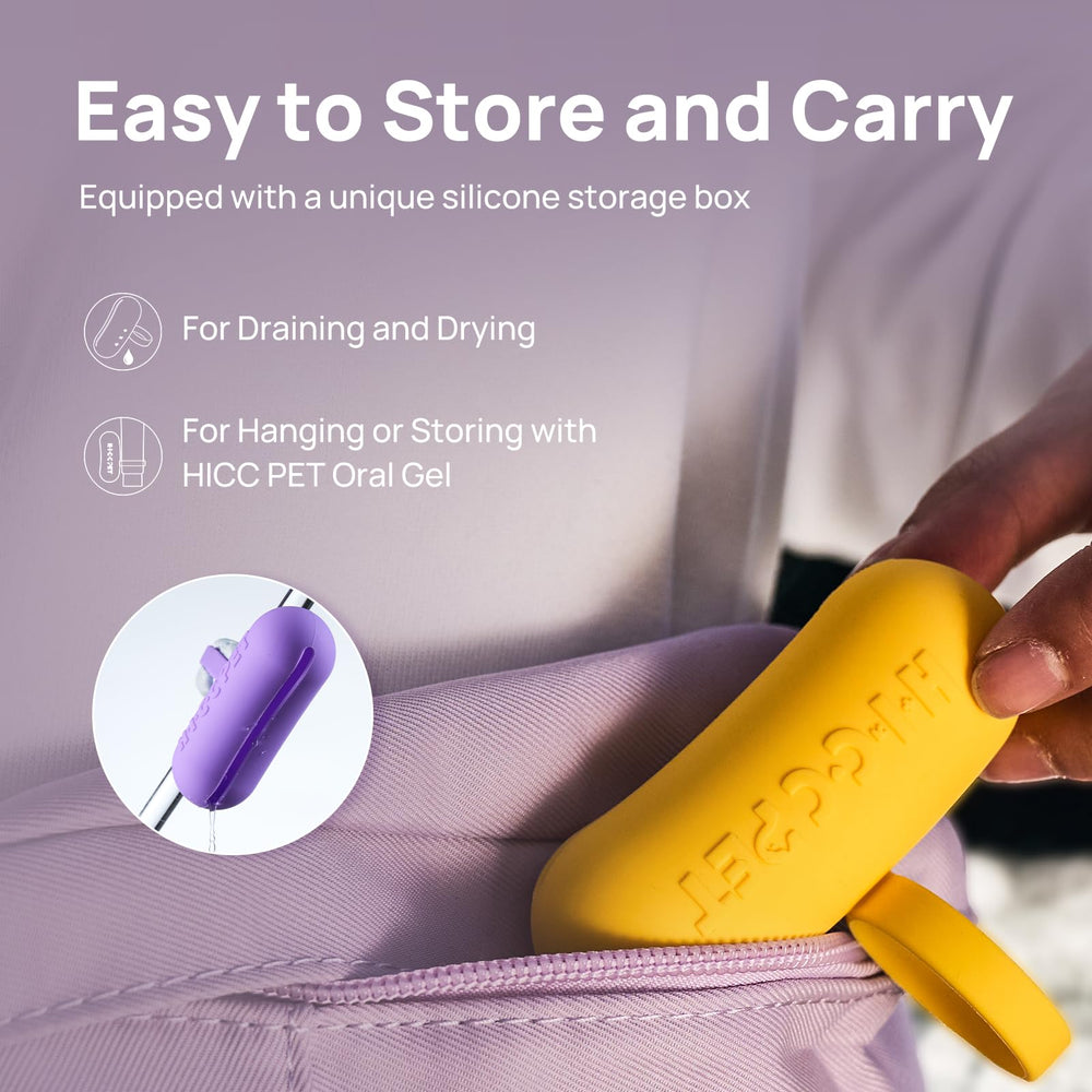 Kit HICC PET deux pièces, emballage pratique pour le brossage quotidien.