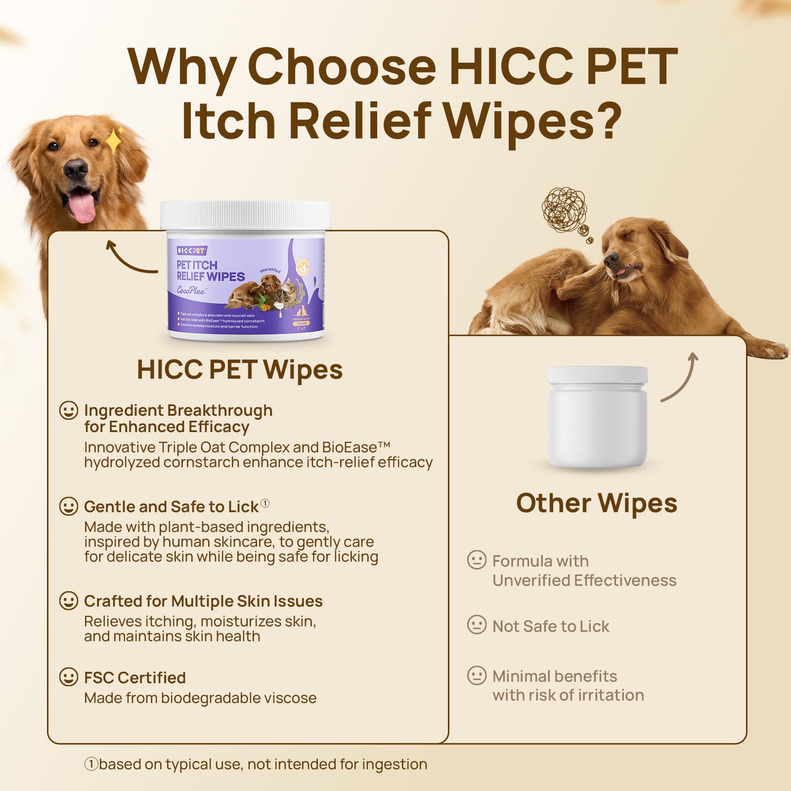 Lingette HICC PET conditionnement-100: paquet prêt à l’usage pour usage régulier.