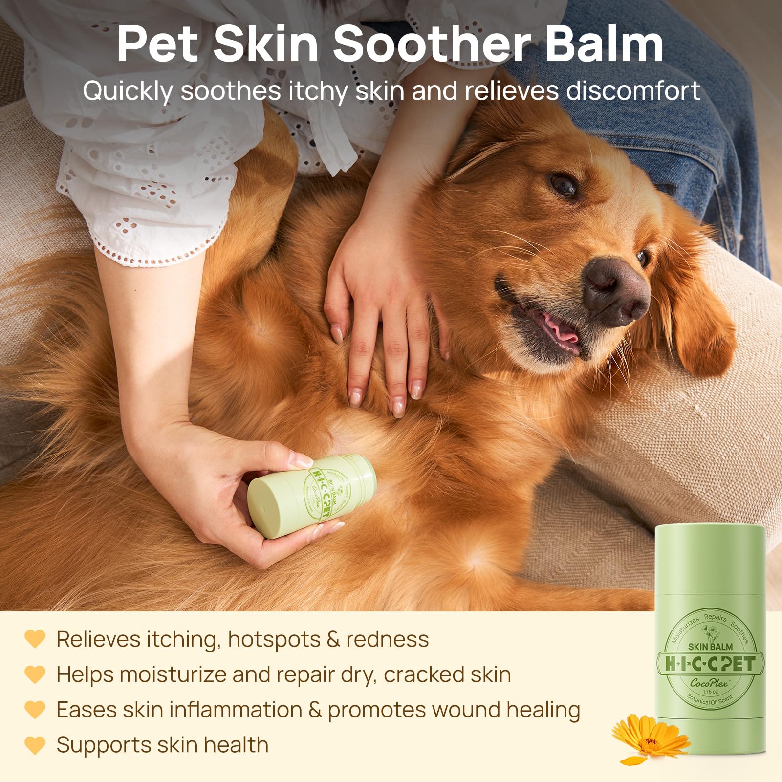 Application sans contact du baume HICC PET pour usage pratique.