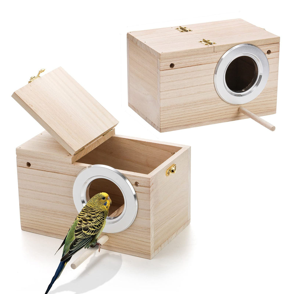 Boîte-nid Hiceeden extérieure en bois naturel, observation facile.