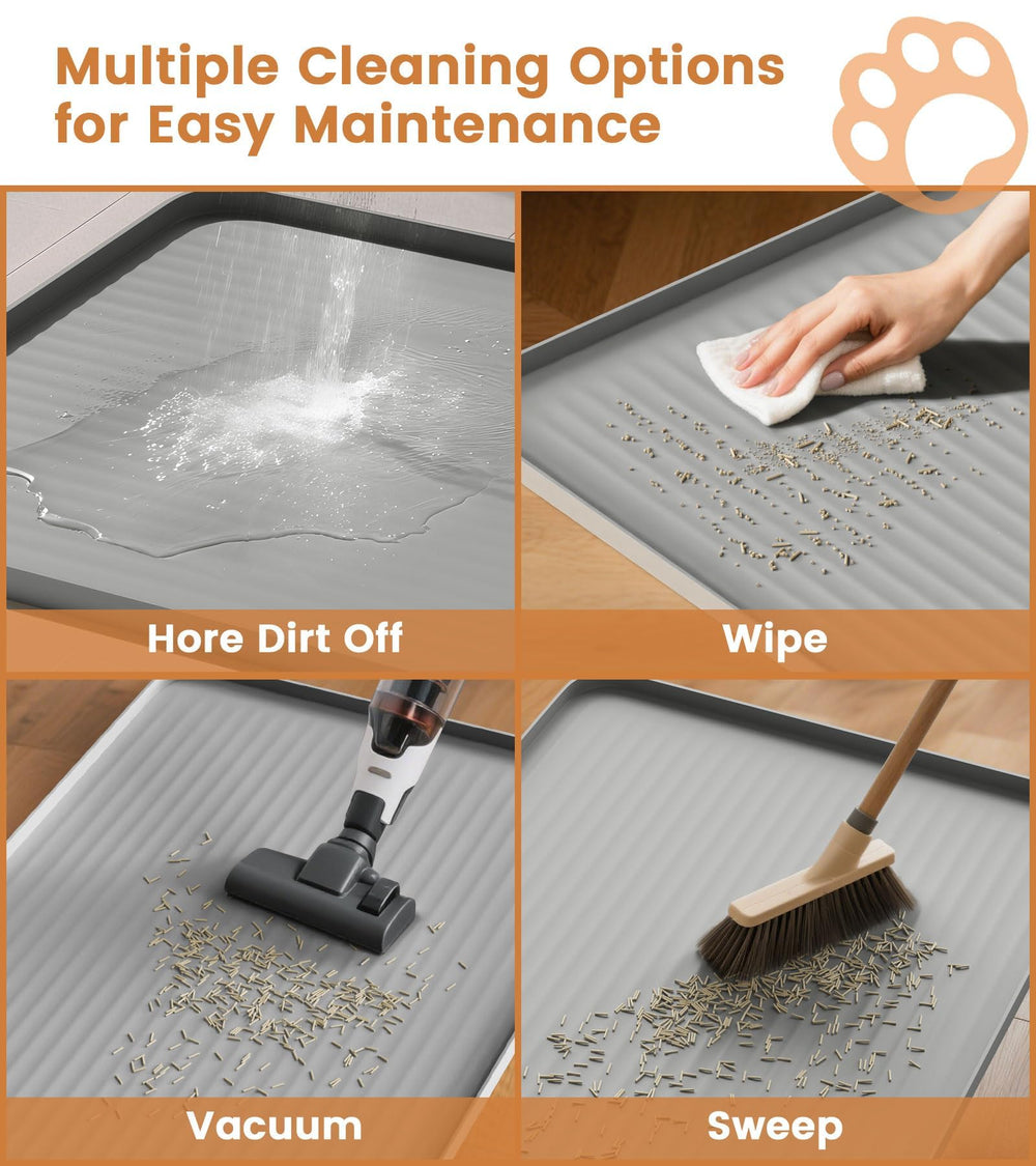 Tapis Litière HICOOI 36x24, etanche-et-entretien-facile: résiste à l’eau et se nettoie facilement.