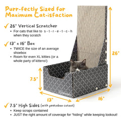 Hide & Scratch cachette-nid-confort-chat, abri douillet favorisant les siestes.
