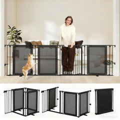HIDOG barrière pliable 102 pouces, sécurise facilement les grands espaces intérieurs.