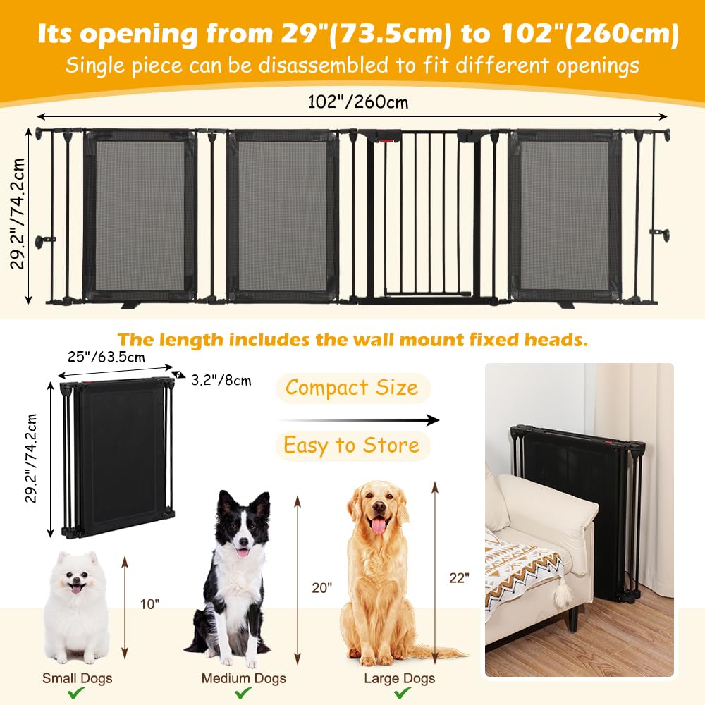 HIDOG portillon fermeture automatique, accès pratique et sûr pour chiens.