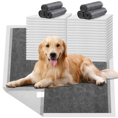 Tapis HIDOGGYLD charbon actif absorbant pour chiots, adhésifs fixants en place.