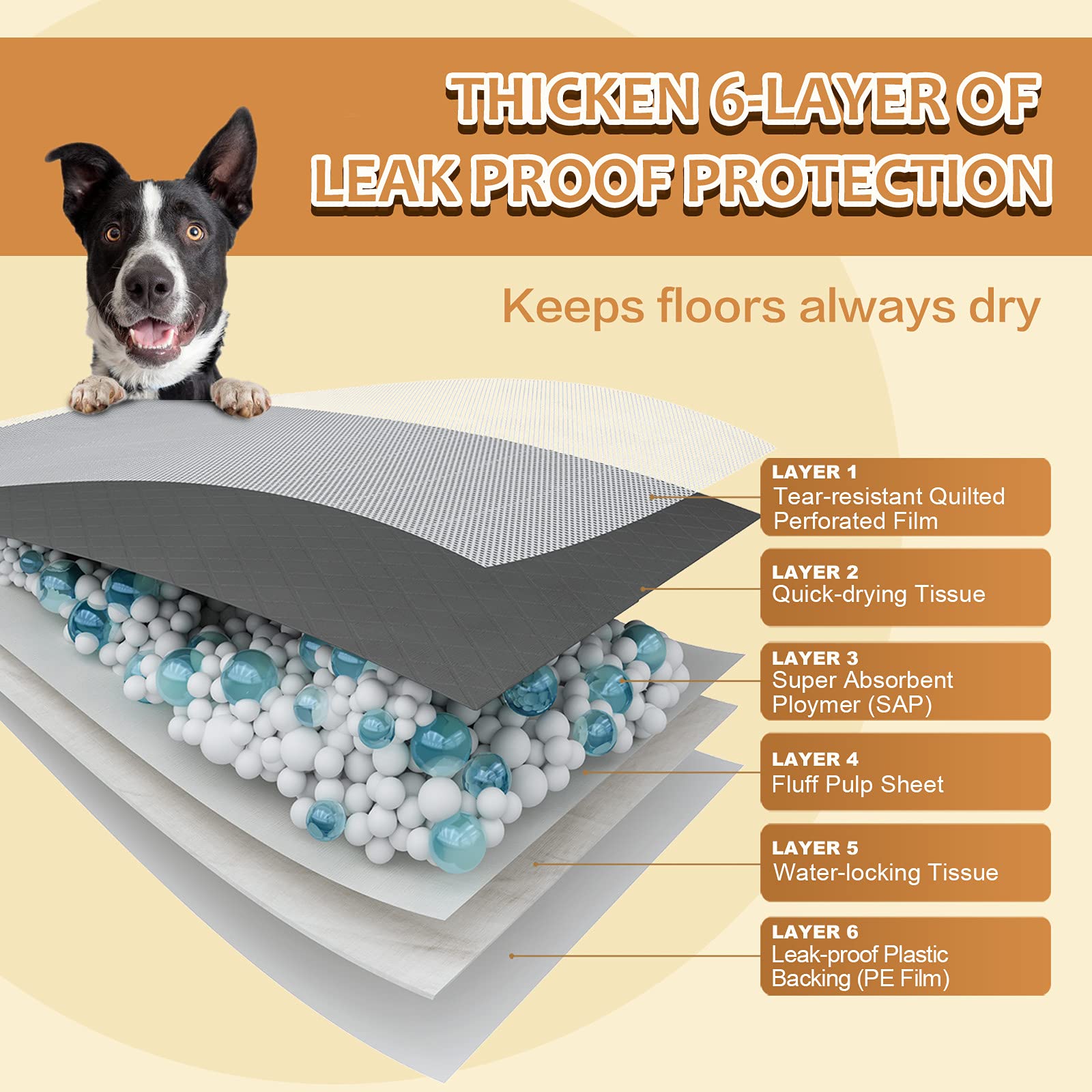 Tapis HIDOGGYLD charbon actif pour absorption des odeurs possibles.