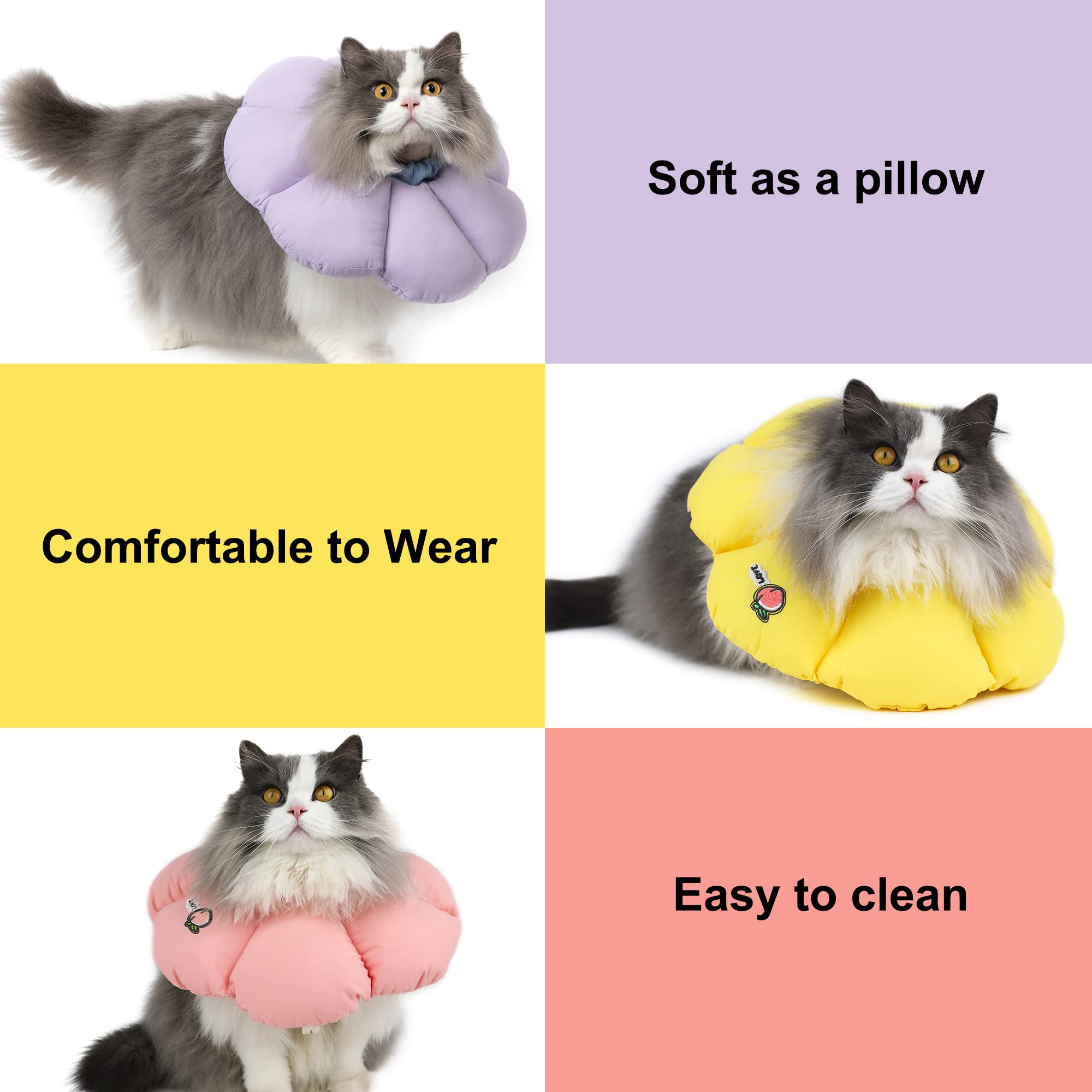 HiDREAM collier-cône chat déco festive, peut servir de coussin léger pour les fêtes.