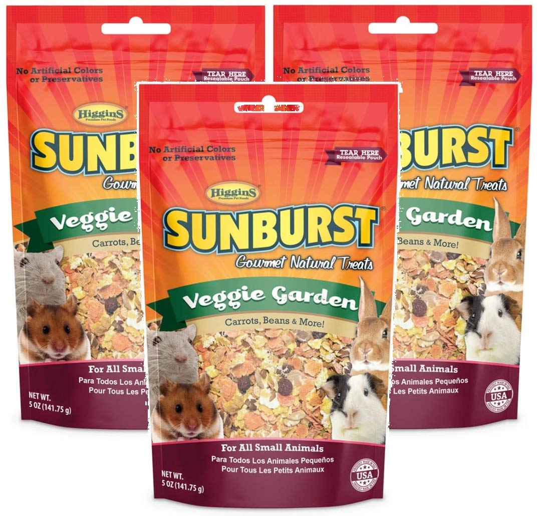 Friandise naturelle Higgins Jardin Légumes rayonnants pour petits animaux, enrichissement quotidien.