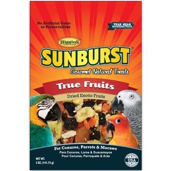 Higgins Sunburst Fruits, friandises-pour-oiseaux-5oz, snack naturel pour varier l’alimentation.