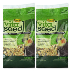 Higgins Vita Seed pour calopsitte – sachets, mélange fruits et noix, probiotiques digestifs.