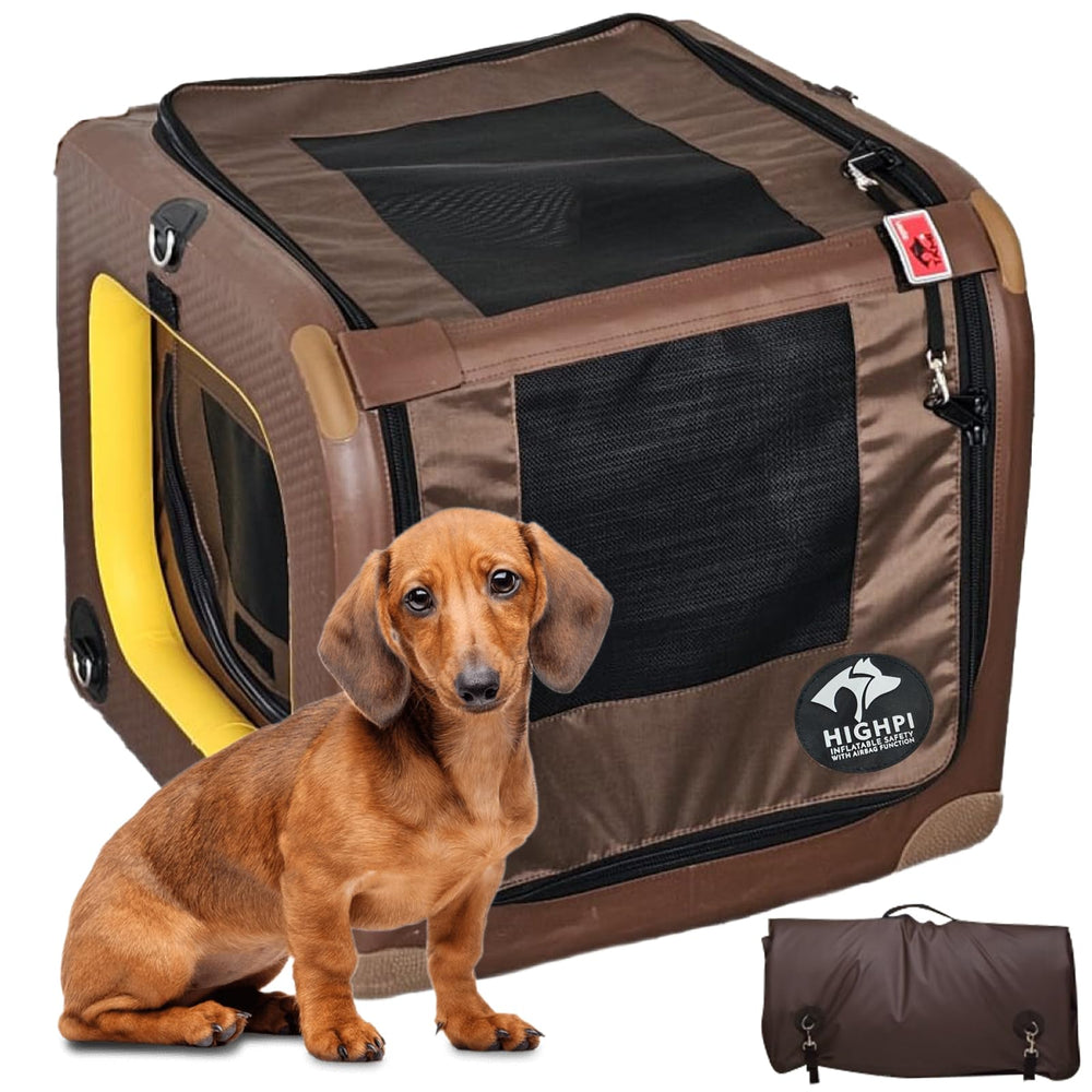 Highpi boîte-chien auto gonflable avant: confort et stabilité pendant le trajet.