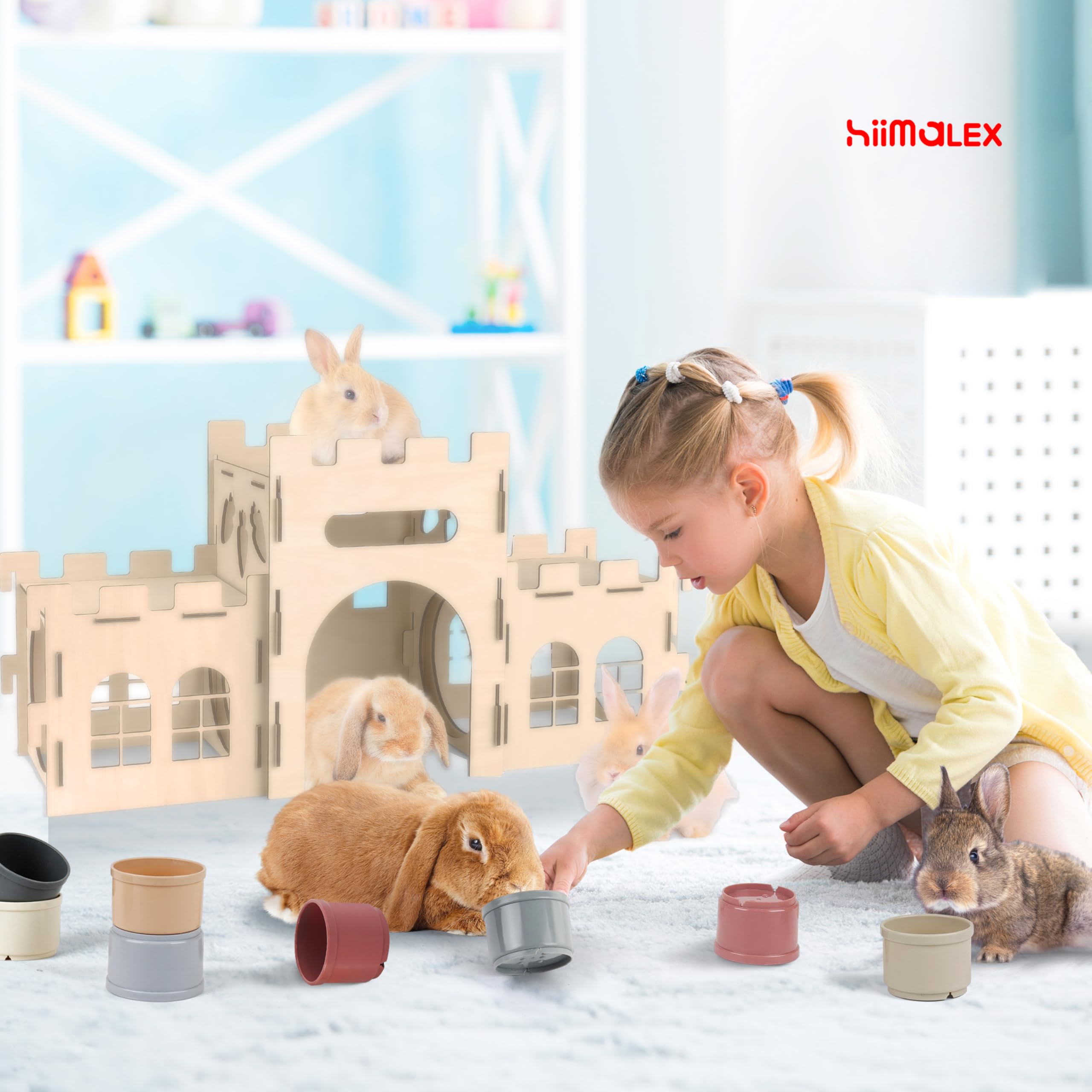 HIIMALEX accessoire lapin, tasses empilables en matériaux sûrs et durables