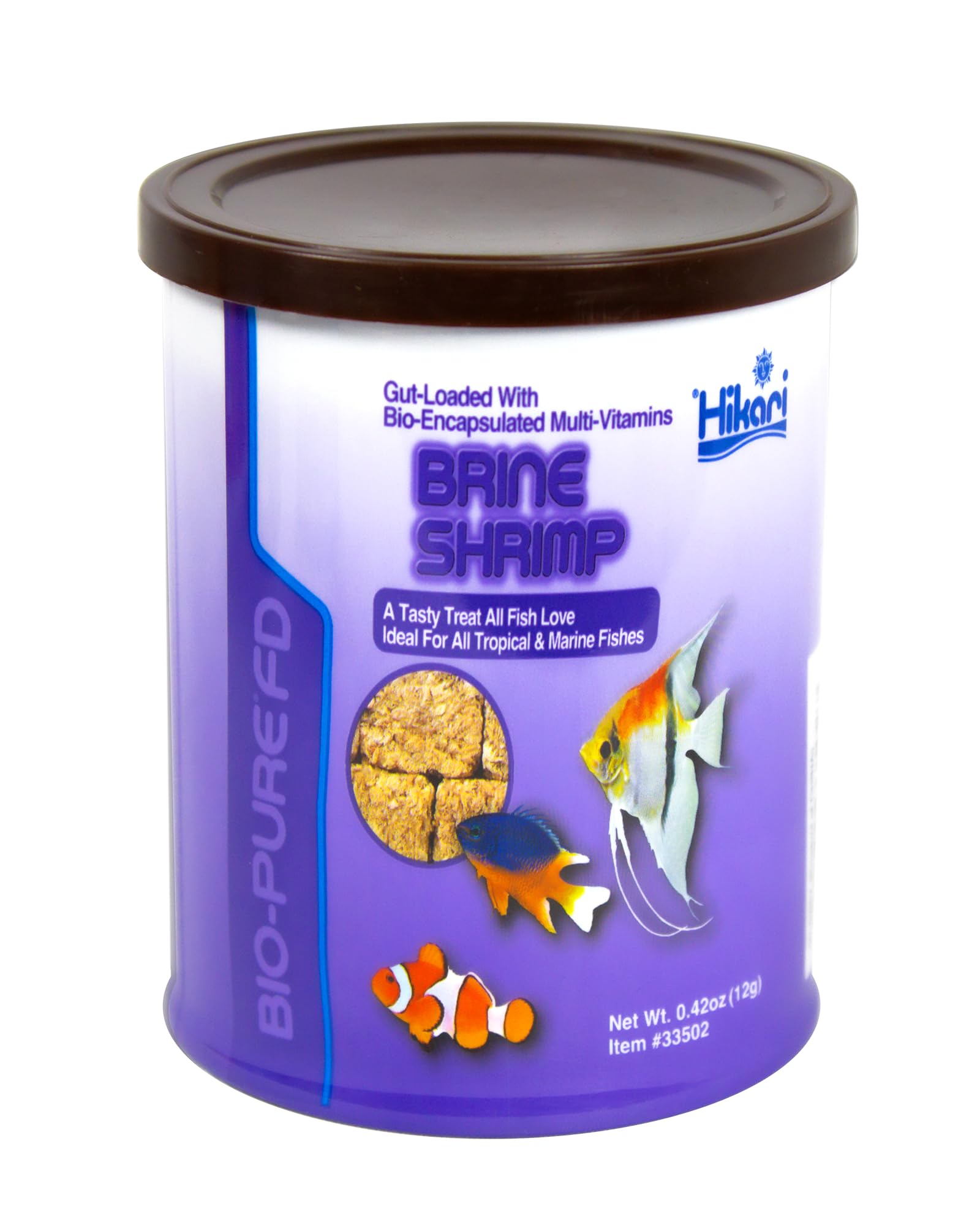 Hikari Bio-Pure emballage pratique avec doseur à cran pour une distribution facile.