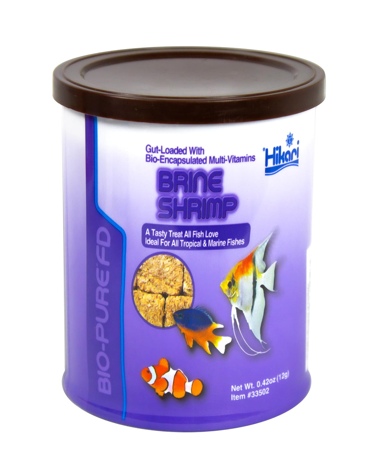 Hikari Bio-Pure emballage pratique avec doseur à cran pour une distribution facile.