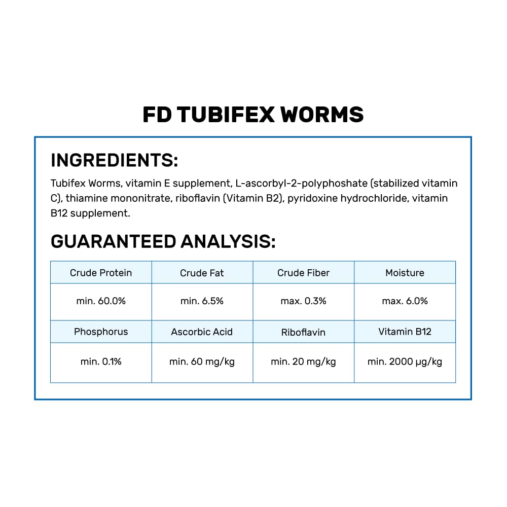 Hikari Bio-Pure Tubifex sans parasites: alimentation sûre pour les animaux.