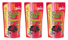 Hikari Cichlid Gold pellets flottants grand format, soutient l'appétit et la croissance des cichlidés.