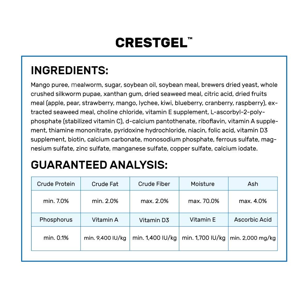 Texture douce CrestGel facilitant la prise par le gecko