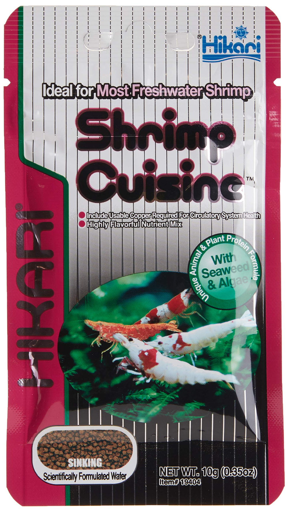 Hikari Shrimp Cuisine offre couleurs naturelles renforcées pour crevettes d'aquarium.