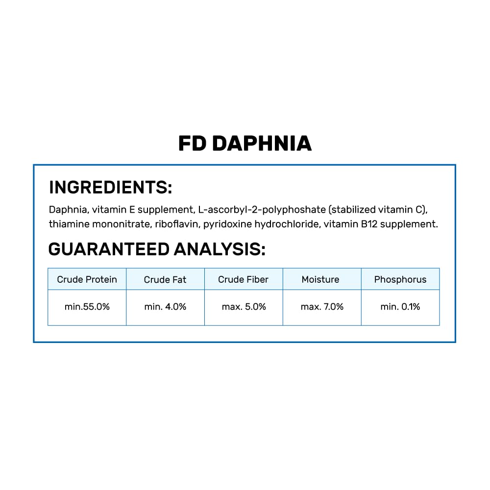 Hikari Bio-Pure Daphnia, charge en azote pré-ouverture préserve la fraîcheur.