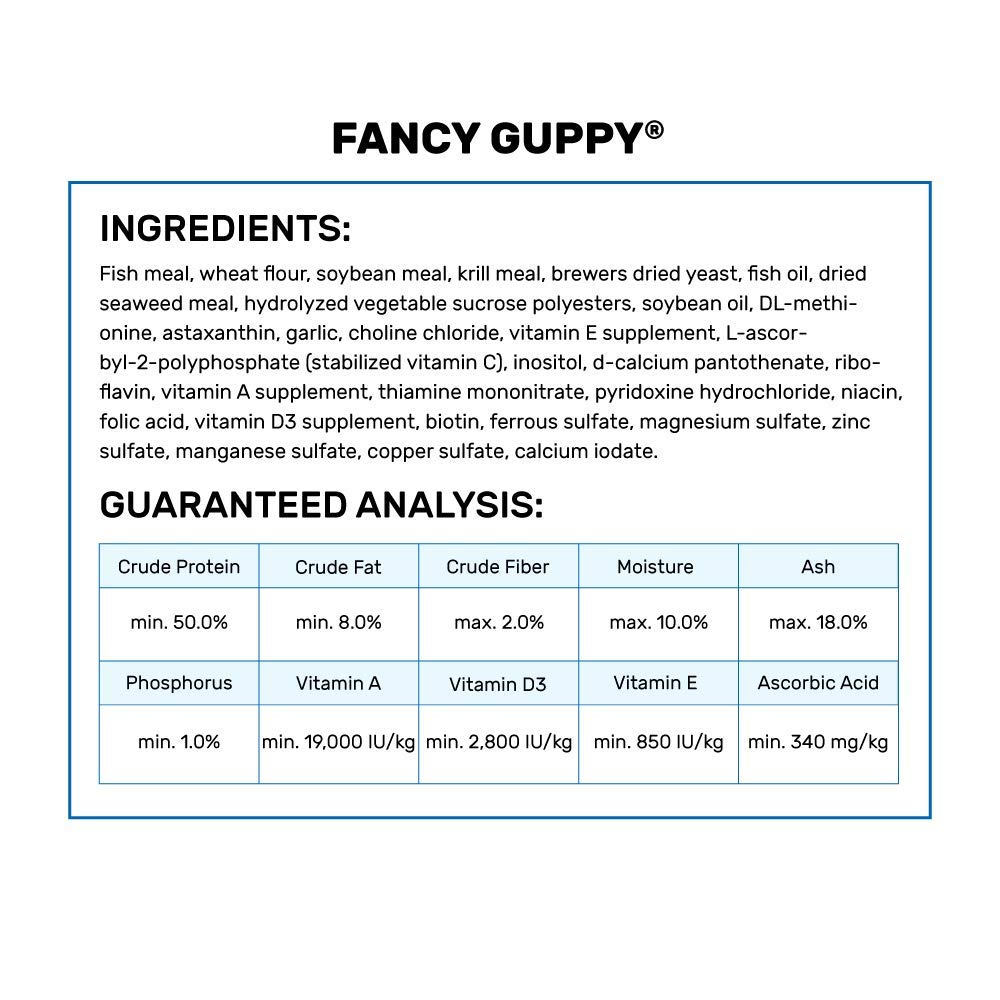 Hikari Fancy Guppy – mélange nutriments favorisant équilibre et énergie.