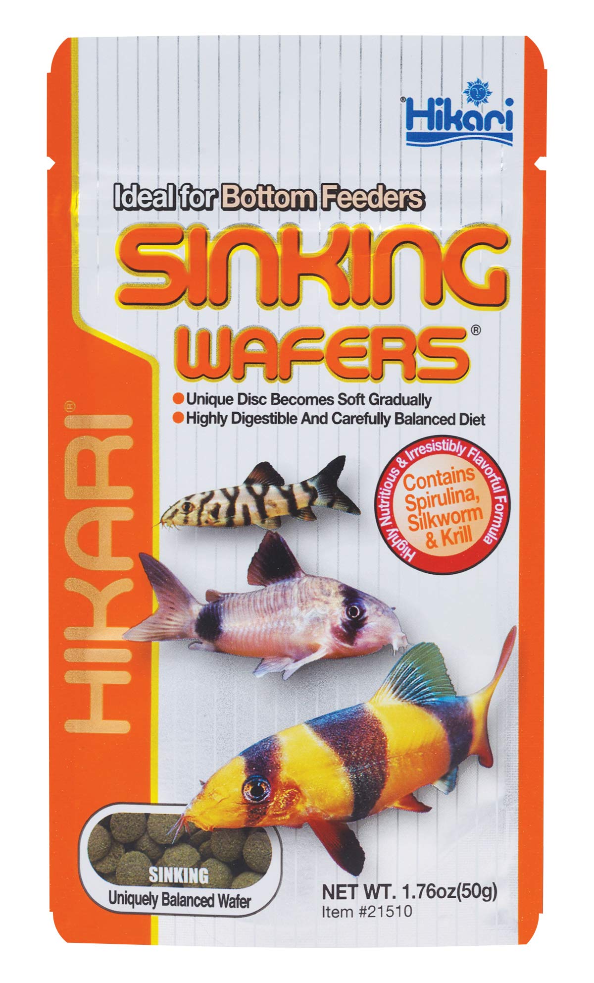 Hikari galettes coulantes – emballage pratique pour nourrir vos poissons du fond.