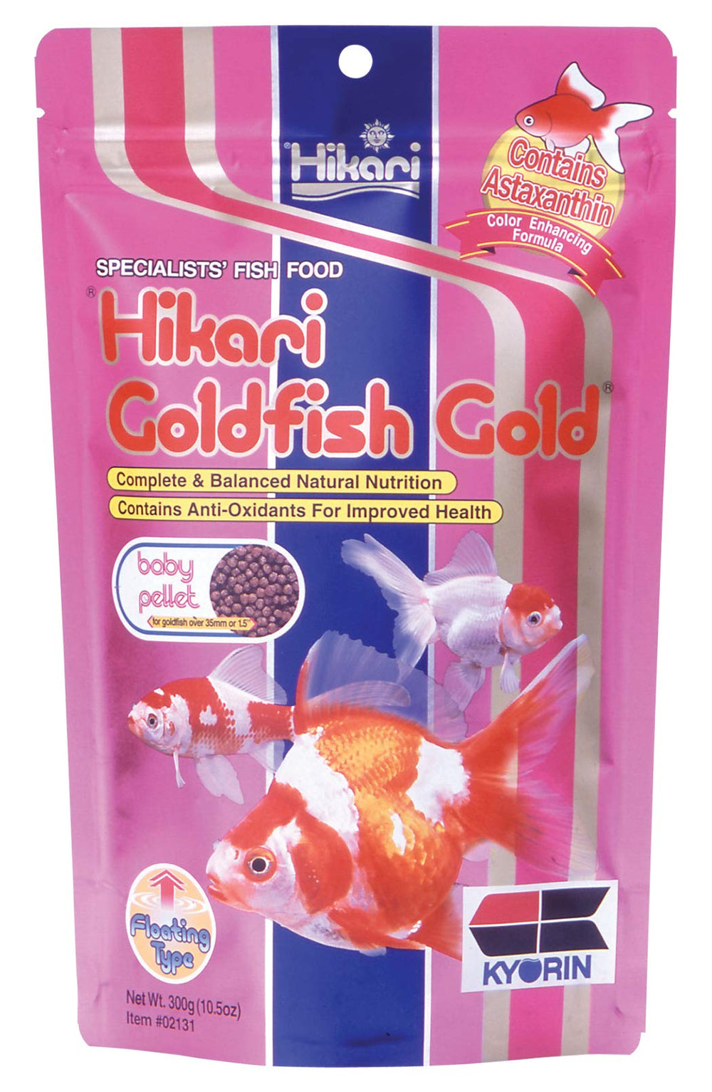Hikari Gold Poisson Rouge Bébé Pellets Emballage, alimentation pratique.