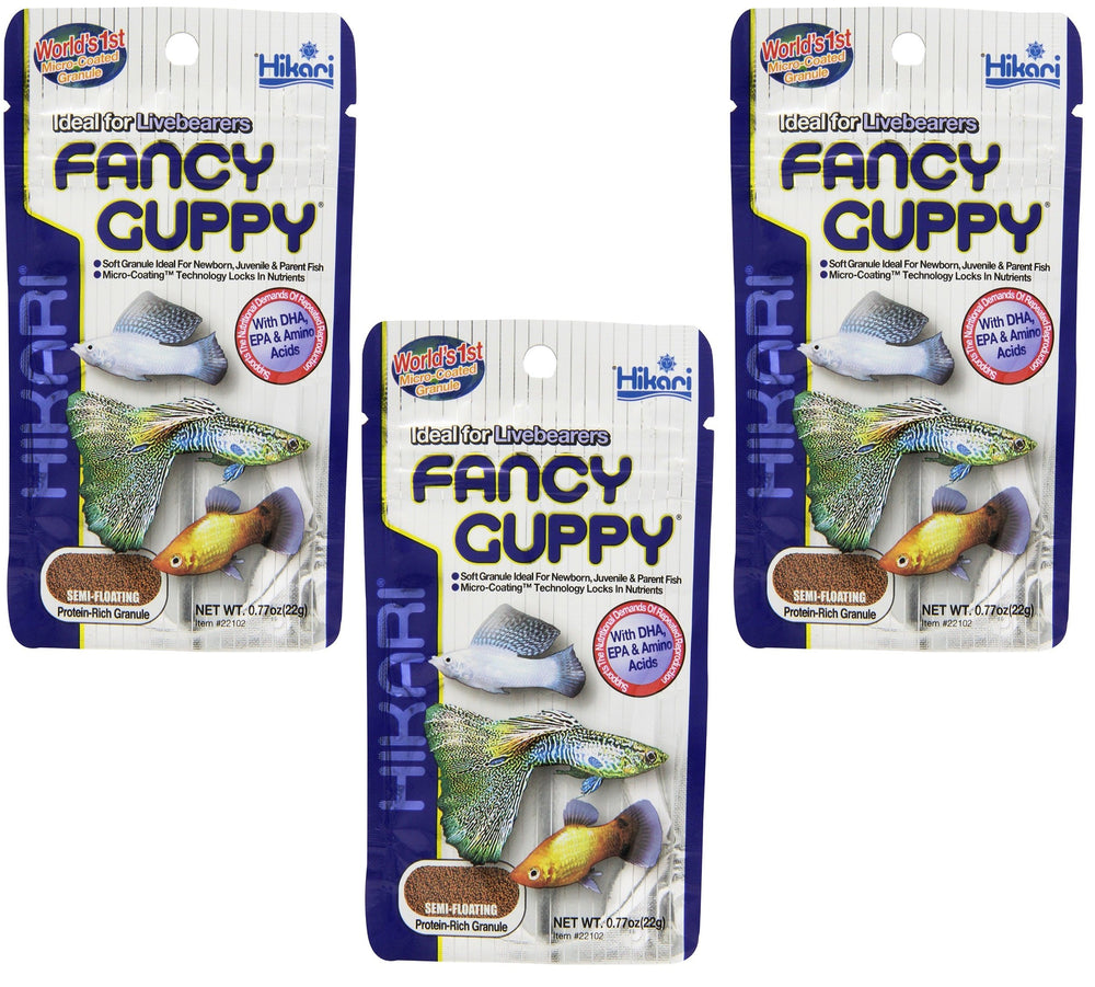 Nourriture Hikari pour guppys tropicaux fantaisie – favorise croissance et santé des poissons