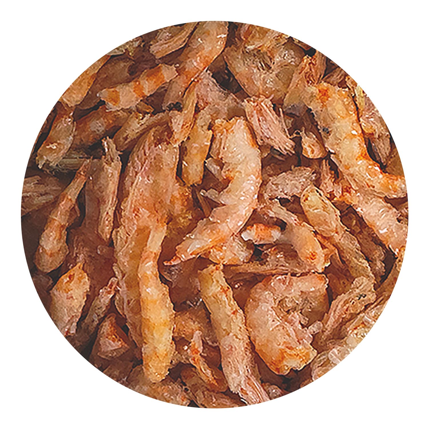 Grains fins de krill lyophilisé, texture légère et croquante.