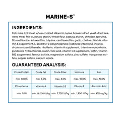 Hikari Marine-S Granules couleur naturelle qui met en valeur les poissons marins.