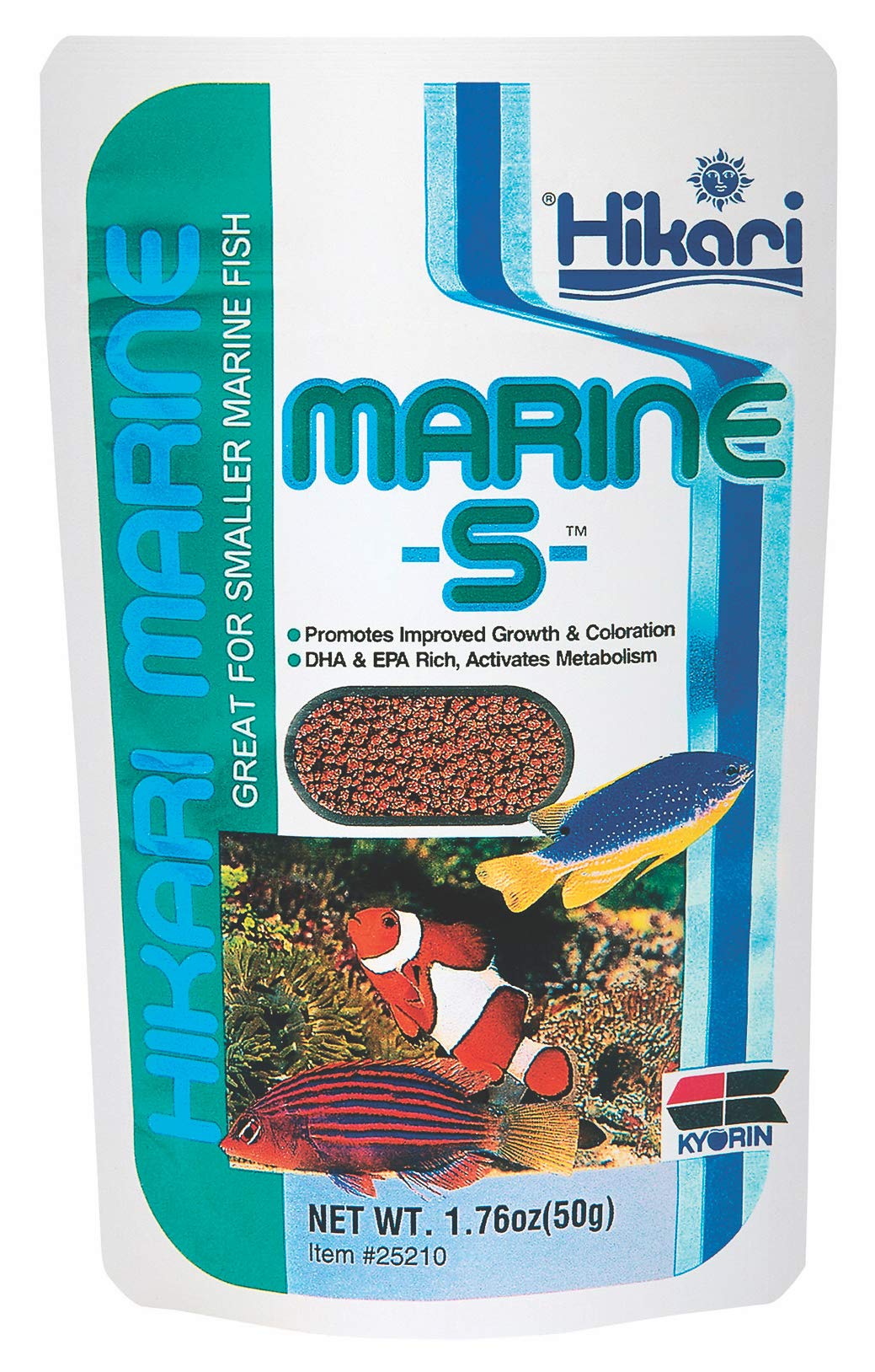 Hikari Marine-S Granules emballage pour nourrir facilement les petits poissons marins.