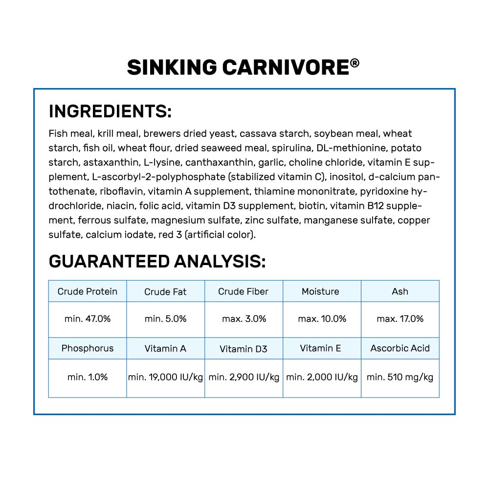 Hikari Pellets Carnivore couleur brillante pour des teintes plus vives des poissons