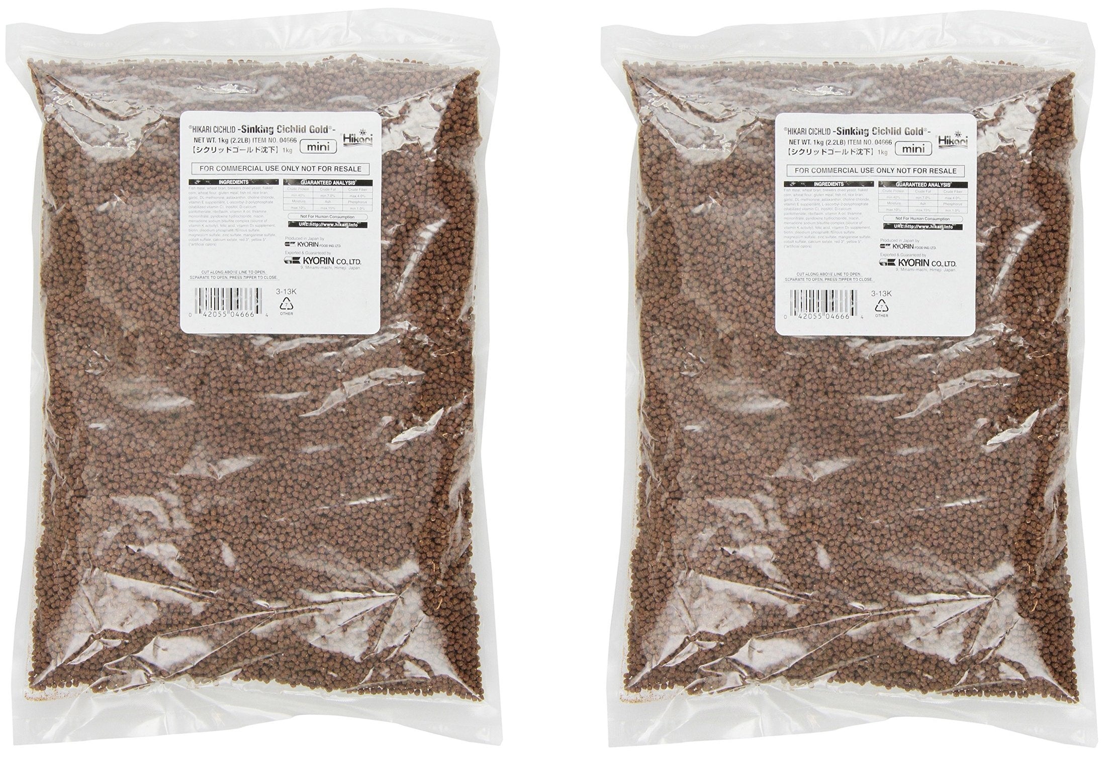 Pellets coulants Hikari Cichlid Dorés pour poissons tropicaux, couleur renforcée et appétit stimulé.