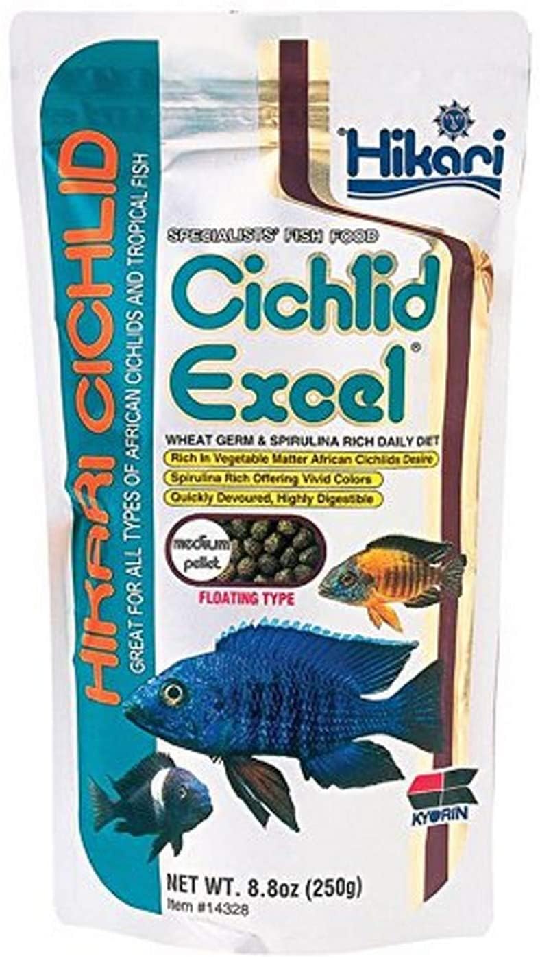 Pellets flottants Hikari pour cichlids, surveillance facile de la ration.