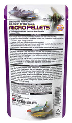 Hikari Tropical: les pellets descendent lentement dans l'aquarium pour nourrir tous les niveaux.