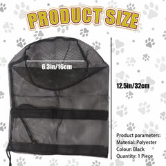 Masque pour chien avec maillage respirant pour une respiration aisée.